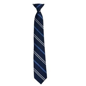 Boys Champs Blue Stripped Clip-On Tie